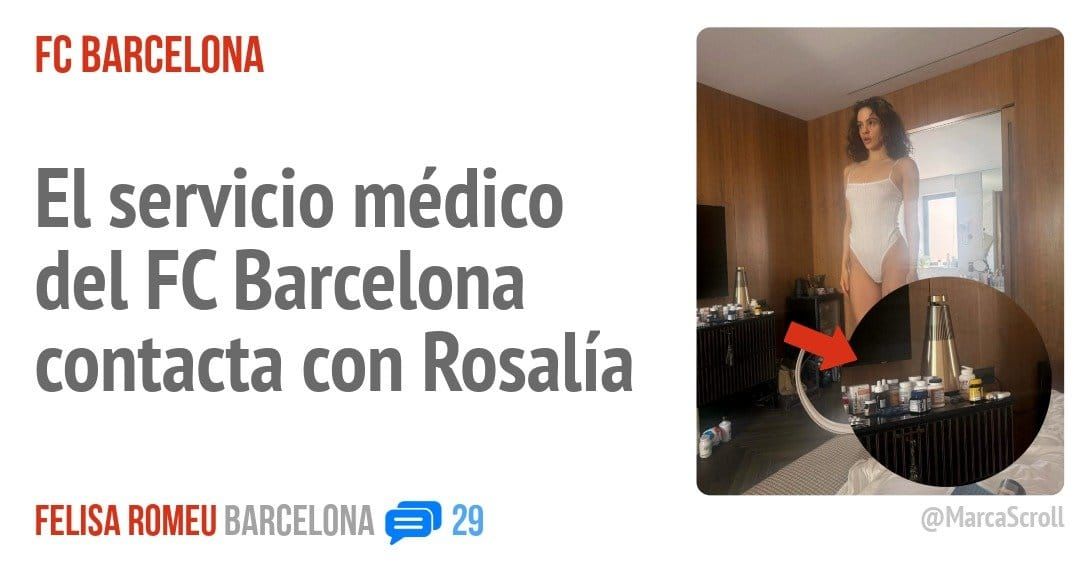 FC BARCELONA. El servicio médico del FC Barcelona contacta con Rosalía