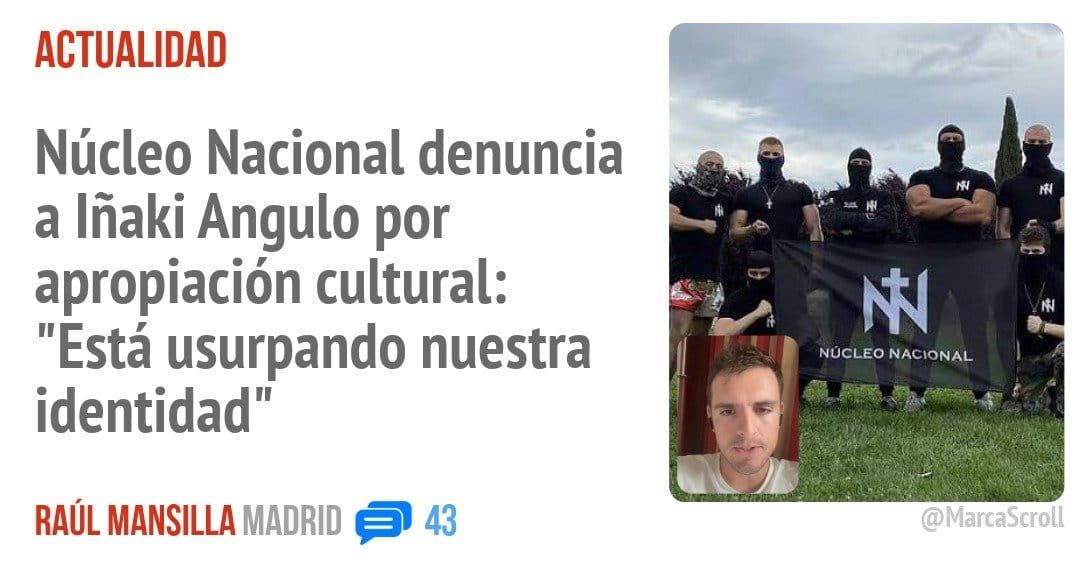 ACTUALIDAD. Núcleo Nacional denuncia a Iñaki Angulo por apropiación cultural: "Está usurpando nuestra identidad"