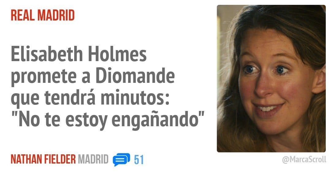 REAL MADRID. Elisabeth Holmes promete a Diomande que tendrá minutos: "No te estoy engañando"