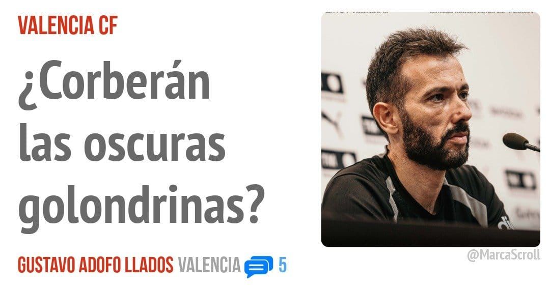 VALENCIA CF. ¿Corberán las oscuras golondrinas?