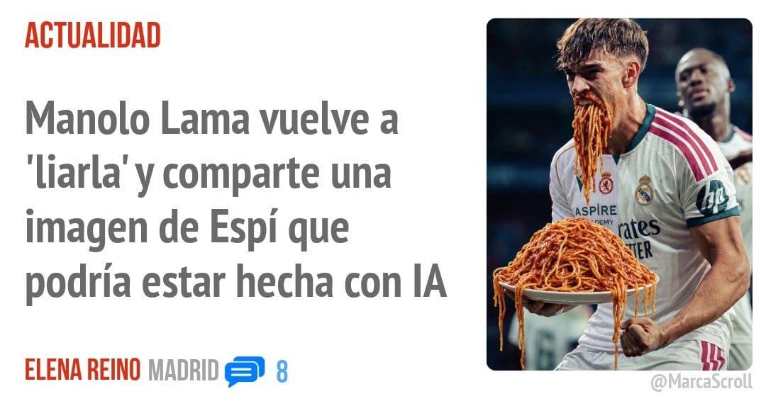 ACTUALIDAD. Manolo Lama vuelve a 'liarla' y comparte una imagen de Espí que podría estar hecha con IA