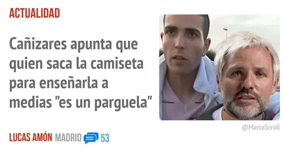 ACTUALIDAD. Cañizares apunta que quien saca la camiseta para enseñarla a medias "es un parguela"