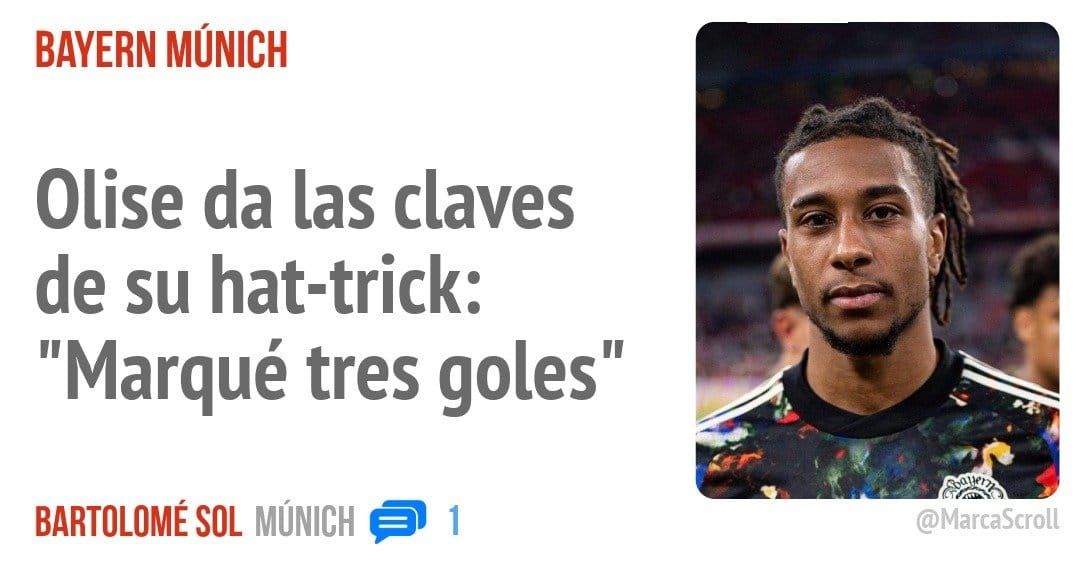 BAYERN MÚNICH. Clise da las claves de su hat-trick: "Marqué tres goles"