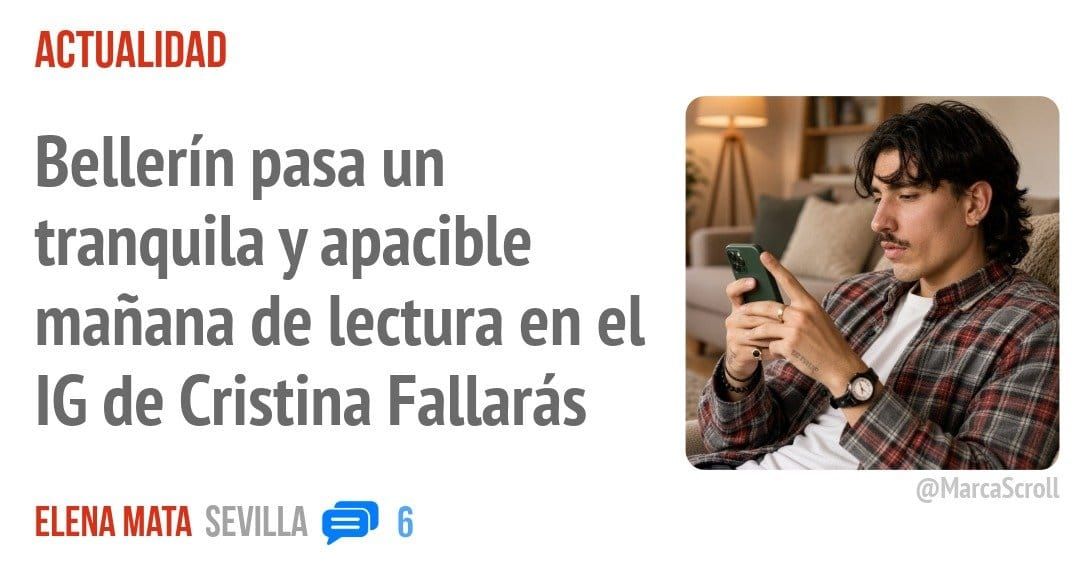 ACTUALIDAD. Bellerín pasa un tranquila y apacible mañana de lectura en el IG de Cristina Fallarás