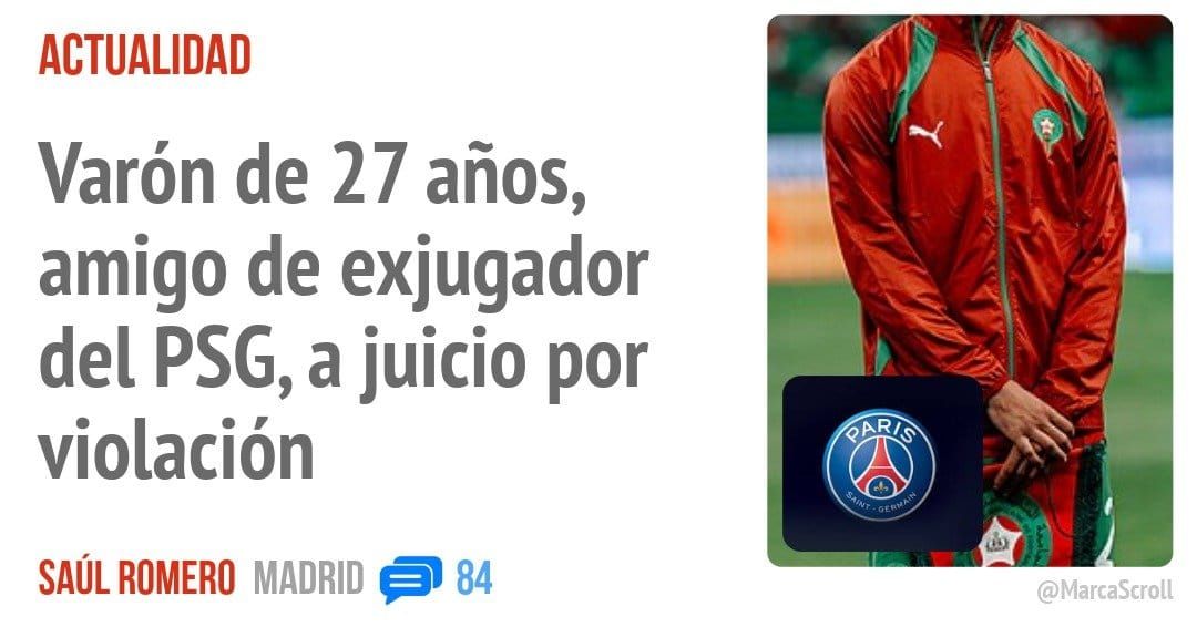 ACTUALIDAD. Varón de 27 años, amigo de exjugador del PSG, a juicio por violación