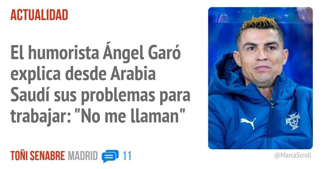 ACTUALIDAD. El humorista Ángel Garó explica desde Arabia Saudí sus problemas para trabajar: "No me llaman"