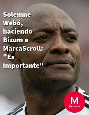 Solemne. Wéb6, haciendo Bizum a MarcaScroll: importante"