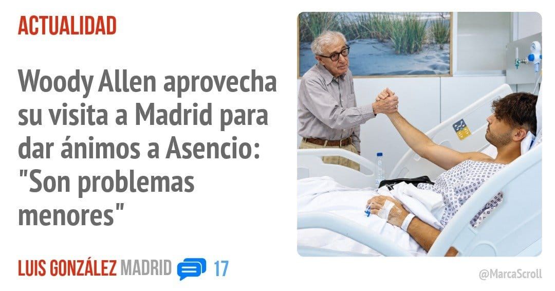 ACTUALIDAD. Woody Allen aprovecha su visita a Madrid para dar ánimos a Asencio: "Son problemas menores"