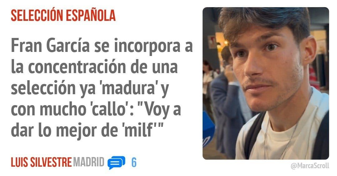 SELECCIÓN ESPAÑOLA. Fran García se incorpora a la concentración de una selección ya 'madura'y con mucho 'callo': "Voy a dar 10 mejor de 'milf"'