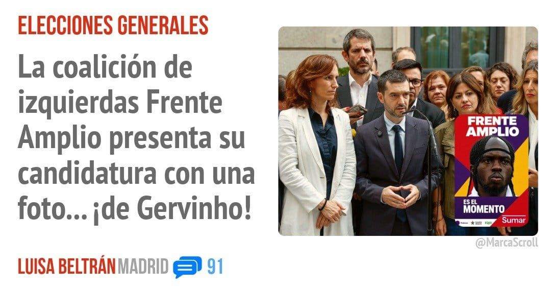 ELECCIONES GENERALES. La coalición de izquierdas Frente Amplio presenta su candidatura con una foto... ide Gervinho!