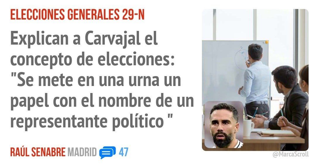 ELECCIONES GENERALES 29-N. Explican a Carvajal el concepto de elecciones: "Se mete en una urna un papel con el nombre de un representante político "