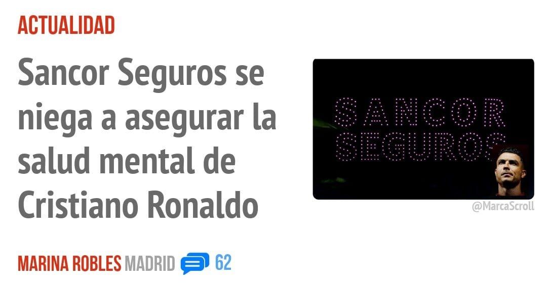 ACTUALIDAD. Sancor Seguros se niega a asegurar la salud mental de Cristiano Ronaldo