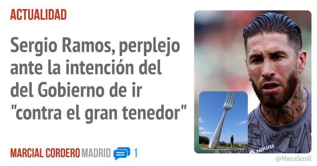 ACTUALIDAD. Sergio Ramos, perplejo ante la intención del del Gobierno de ir "contra el gran tenedor"