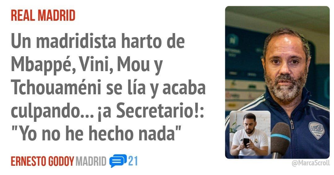 REAL MADRID. Un madridista harto de Mbappé, Vini, Mou y Tchouaméni se lía y acaba culpando... ia Secretario!: "Yo no he hecho nada"