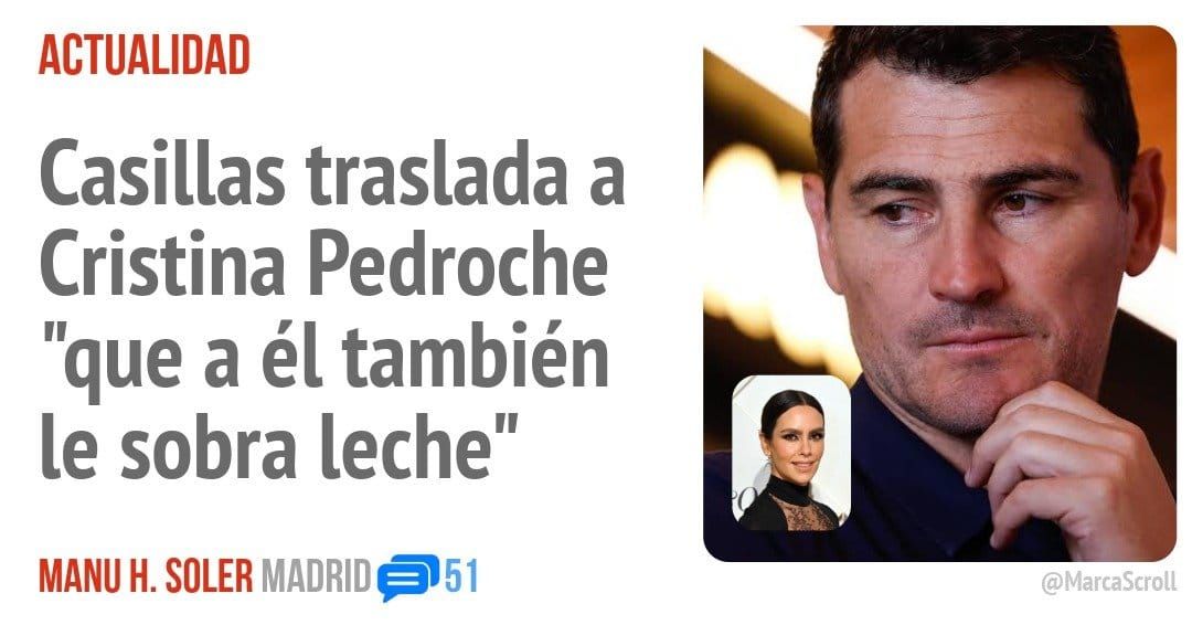 ACTUALIDAD. Casillas traslada a Cristina Pedroche "que a él también le sobra [eche"