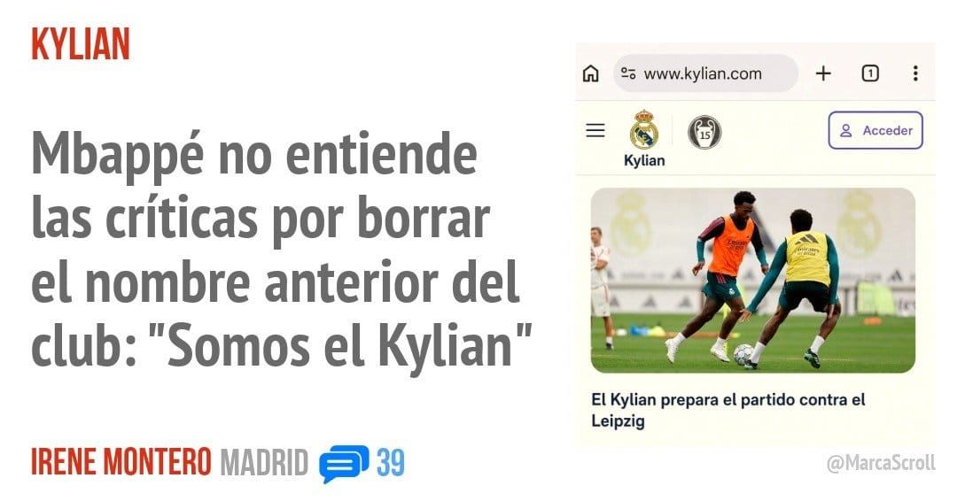 KYLIAN. Mbappé no entiende las críticas por borrar el nombre anterior del club: "Somos el Kylian"