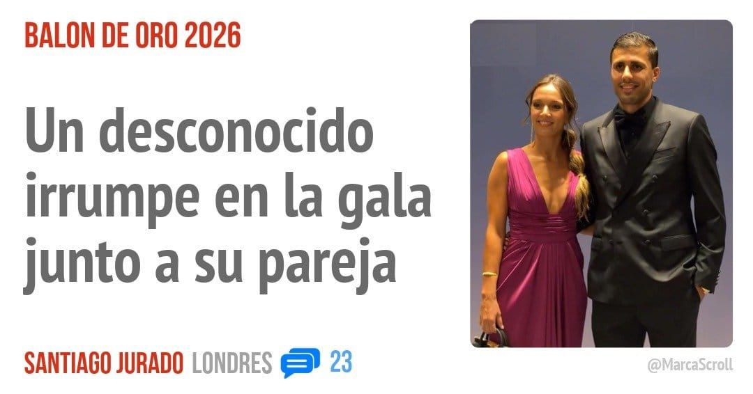 BALON DE ORO 2026. Un desconocido irrumpe en la gala junto a su pareja