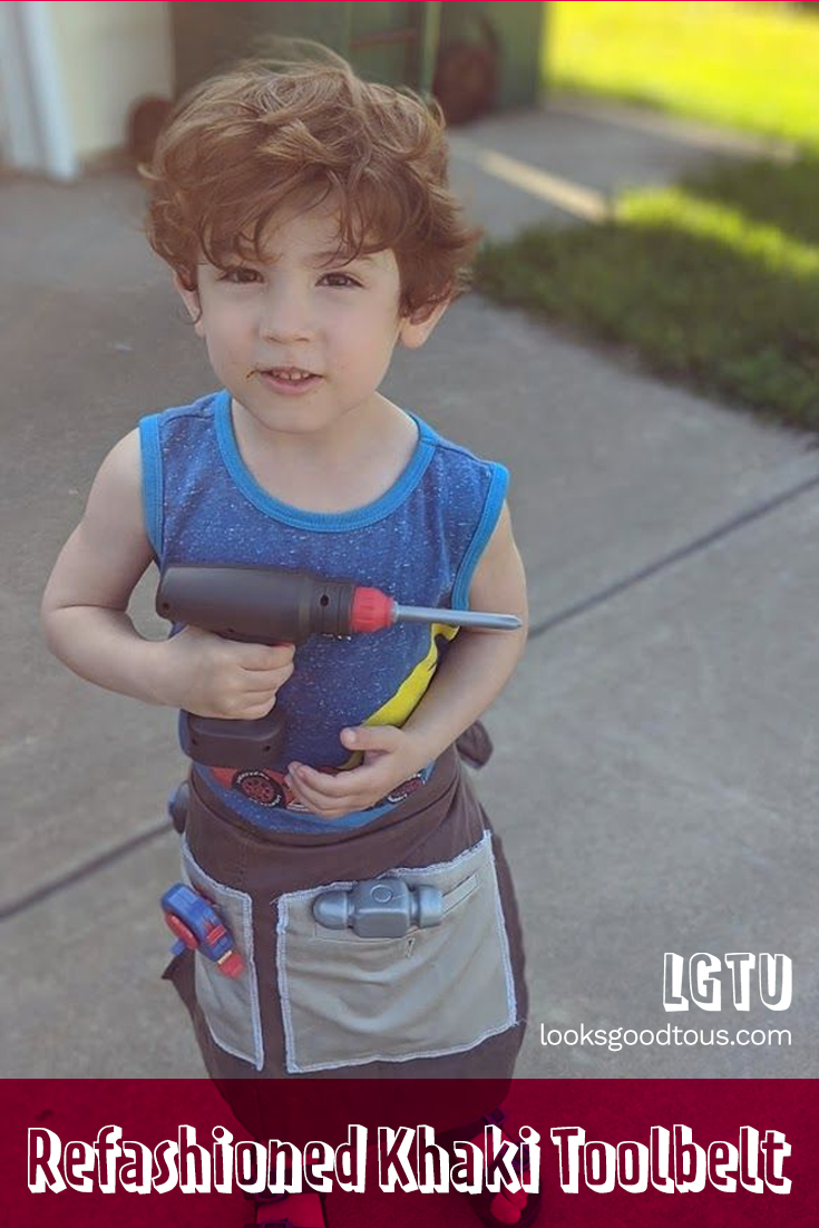 Refashioned Play Tool Belt from Khaki Pants