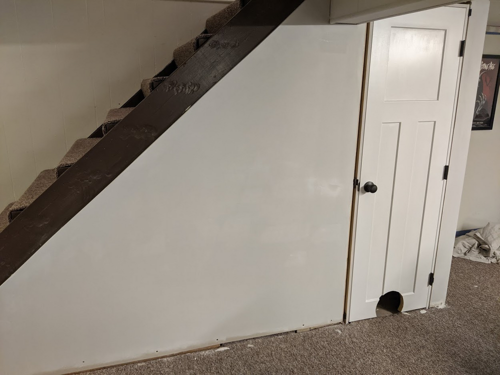 Stair Storage Series, Part 7: Sanding, Priming, and Painting