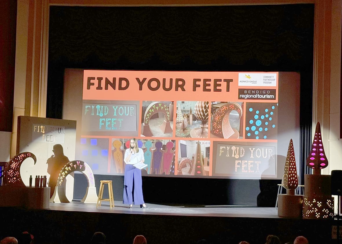 Jacinta Sutton introducing a new program called “Find Your Feet”.