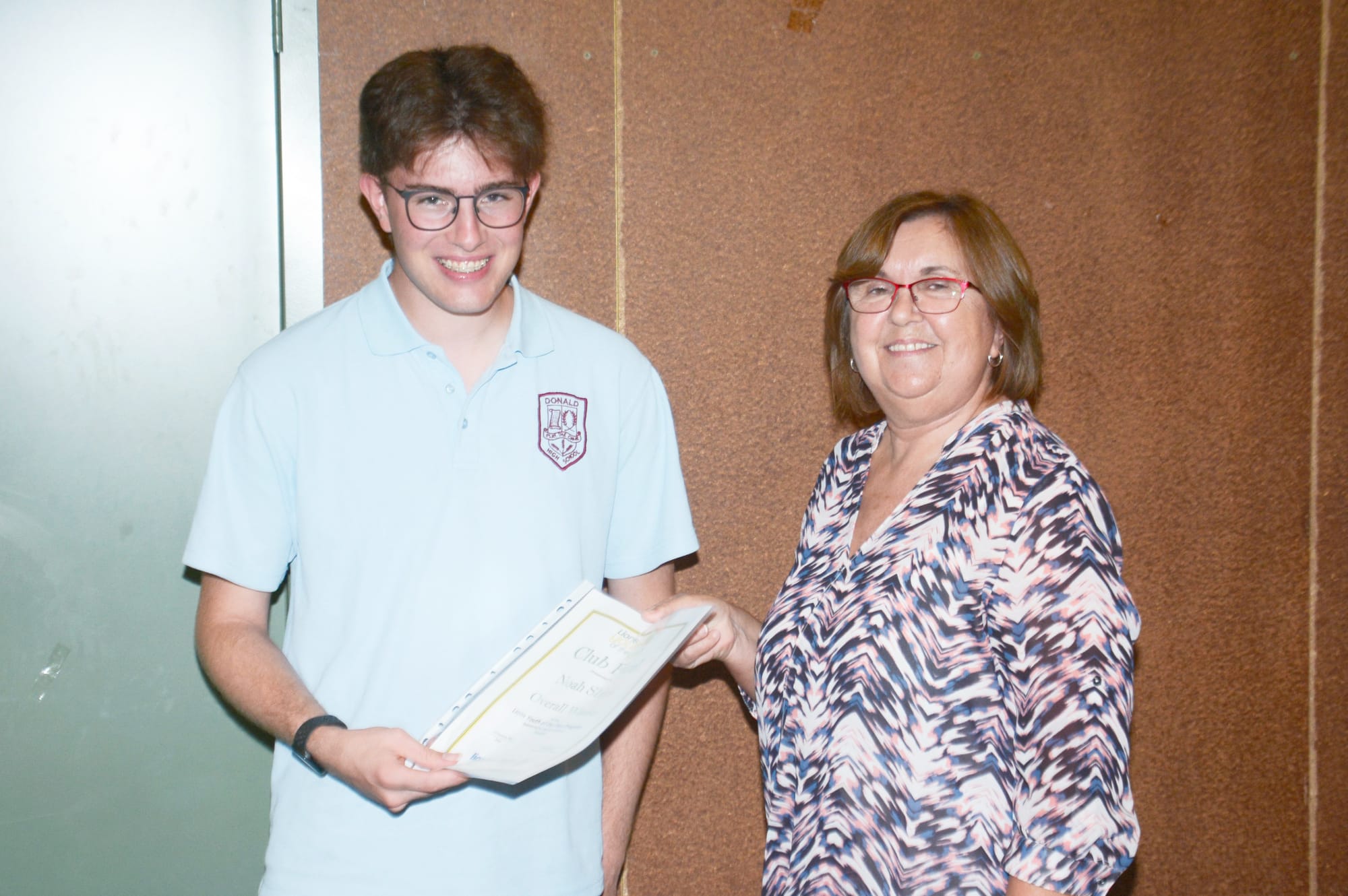 Noah is Donald Lions’ “Youth of the Year”