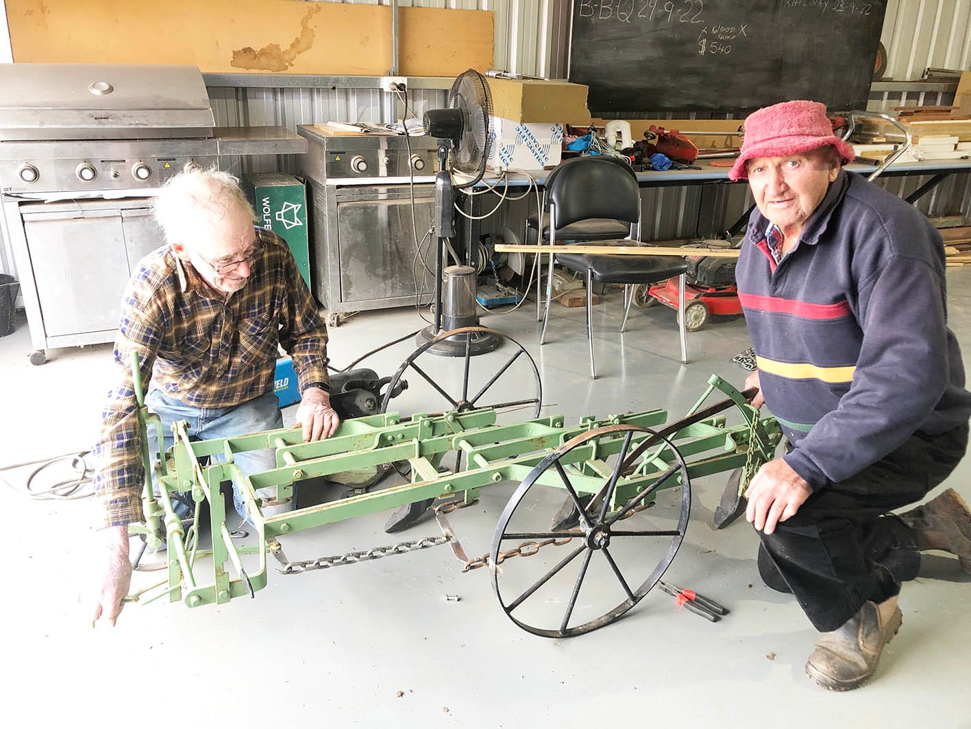 Thanks to Birchip’s Men’s Shed . . . Stump Jump Plough Back in Business