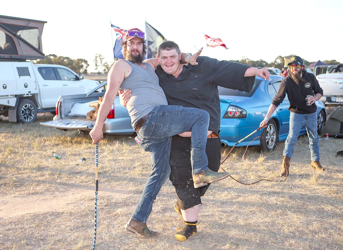 Jesse Grey and Justin Kurbienko made the journey from Hamilton to experience their second Birchip B’n’S. 