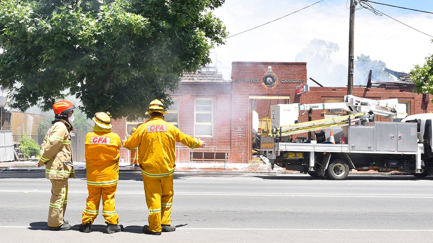 Fire Destroys Charlton Post Office