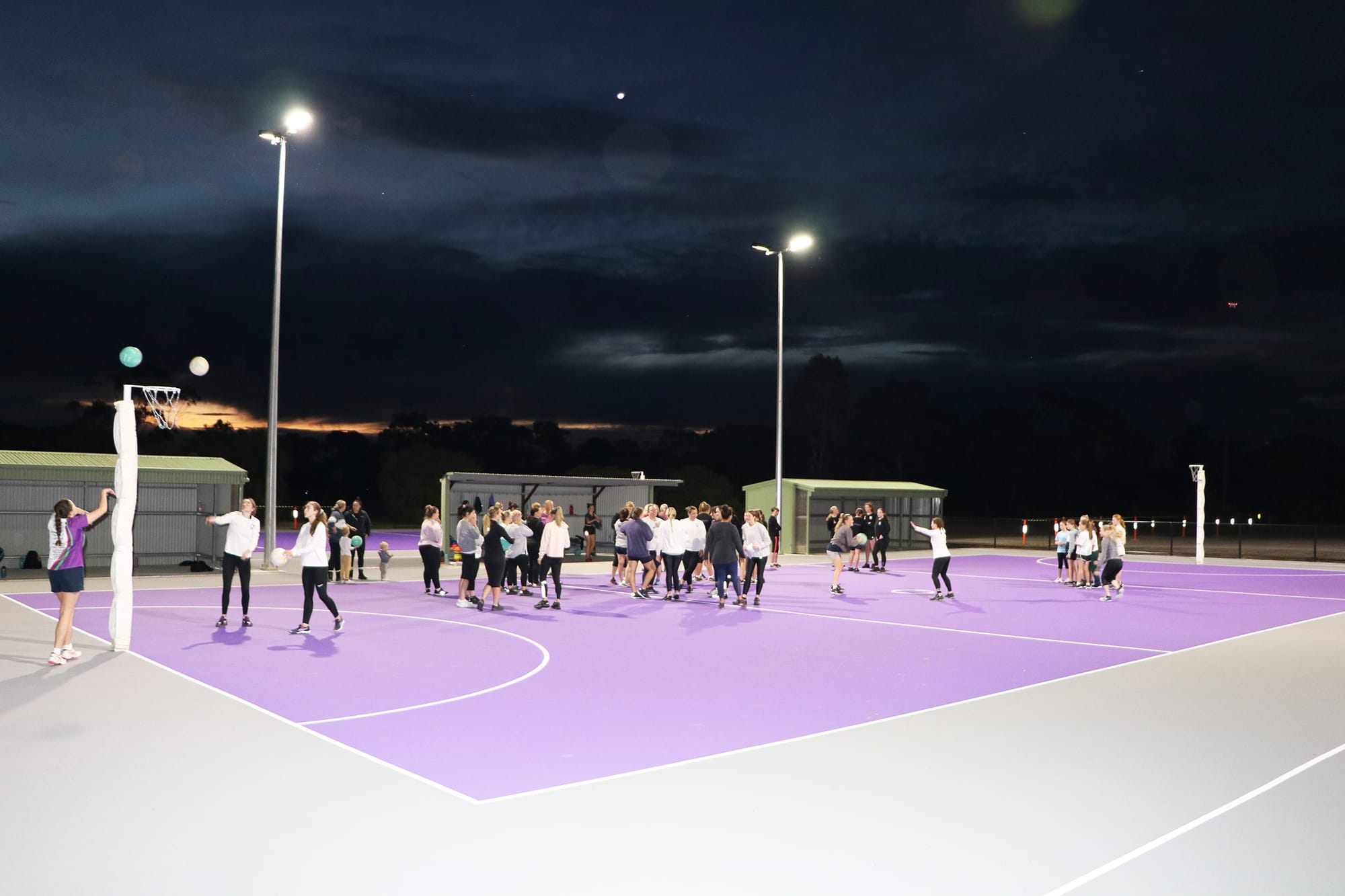 Netballers Out on Their New Courts
