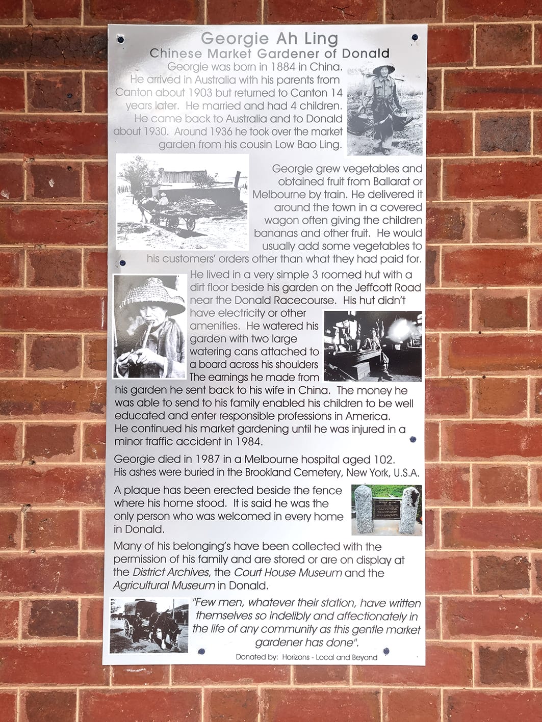 Georgie Information Board Erected