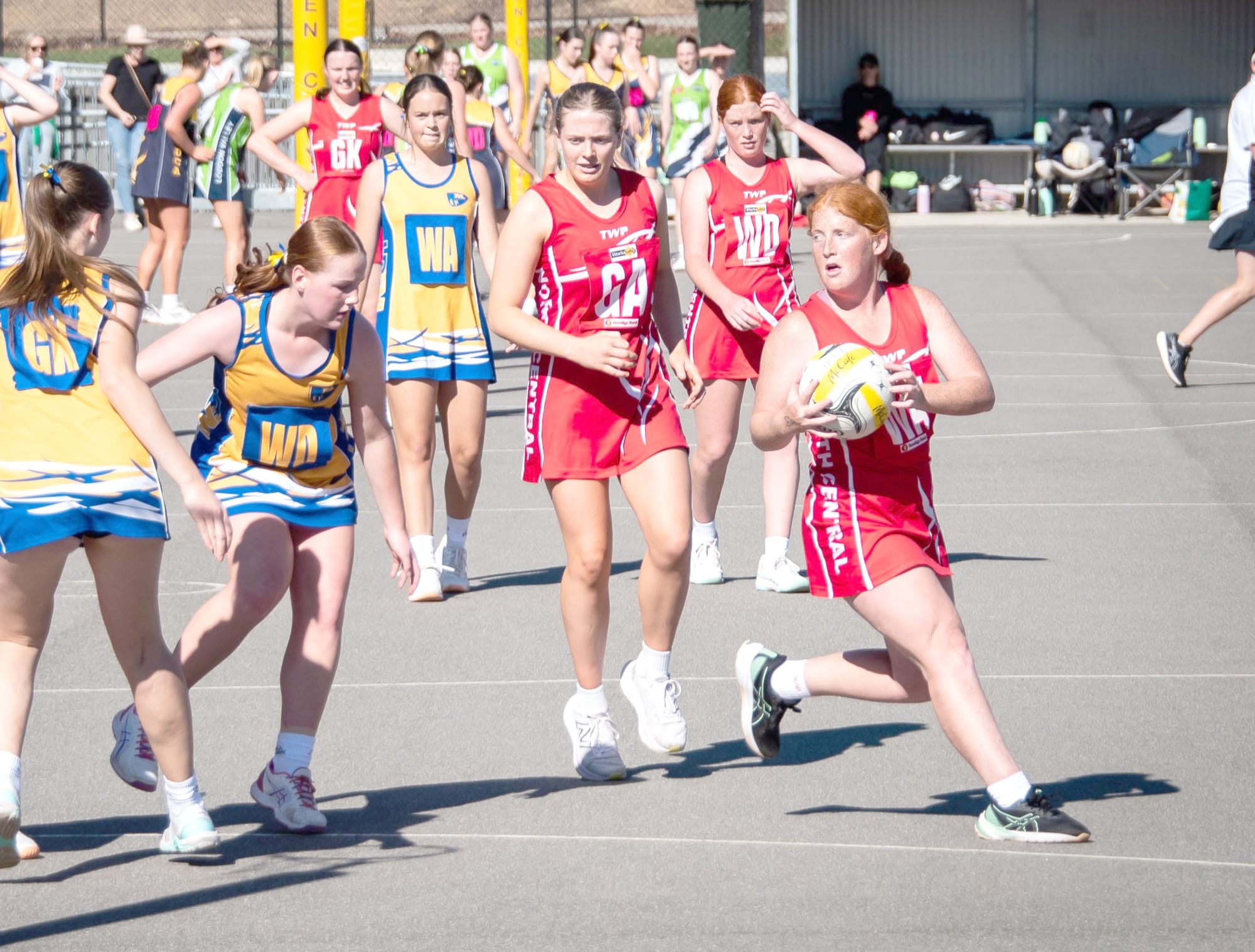 Junior Netballers at Bendigo Tournament