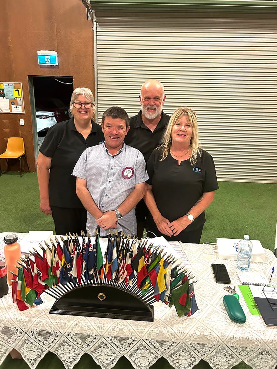 Mallee Care Workers Drop in on Lions