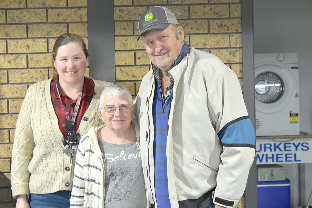 Life member Jill McEwen with her daughter Melinda (left) and husband Neil (right). The members of the McEwen family are dedicated volunteers in the horse events section of the show, as well as loyal contributors to the pavilion and photography sections.
