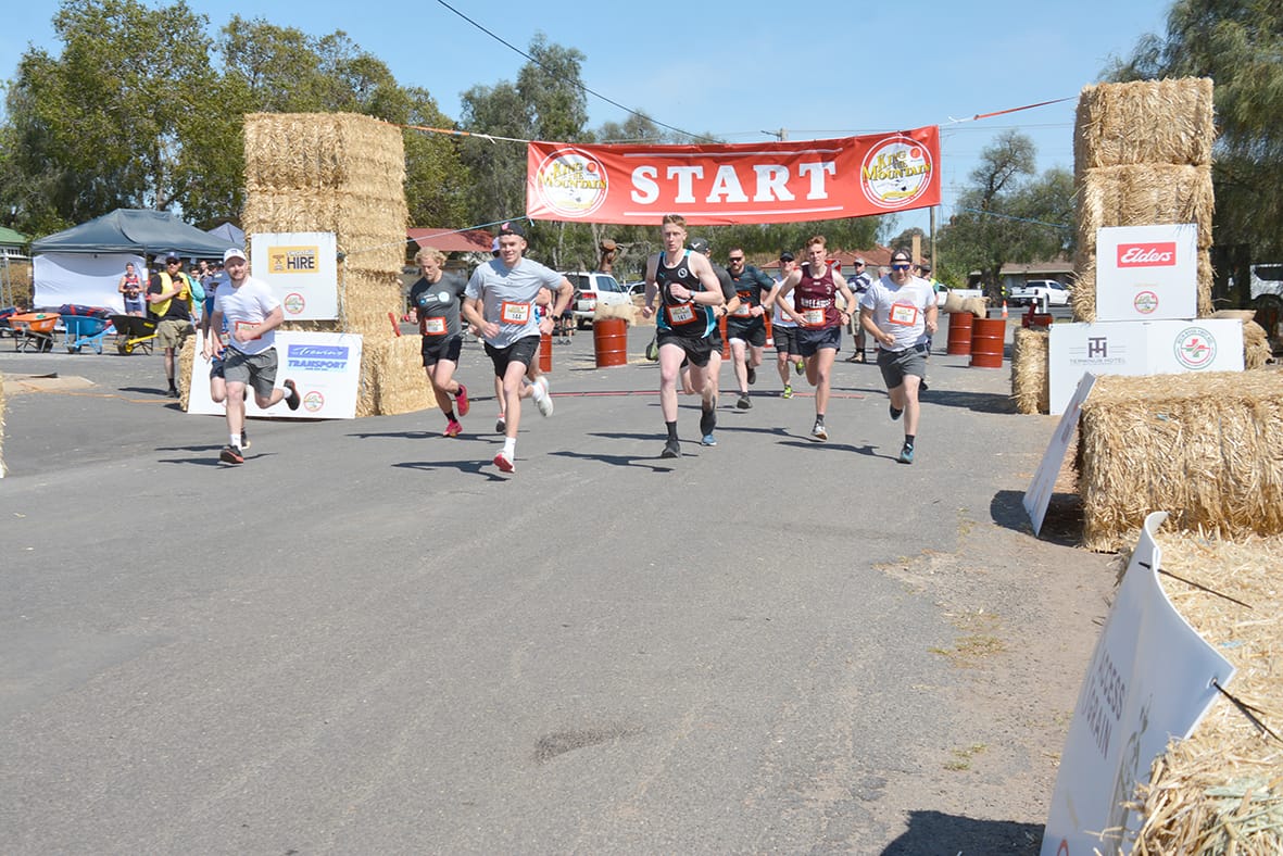 The beginning of the Men’s Masters Mountain Dash.