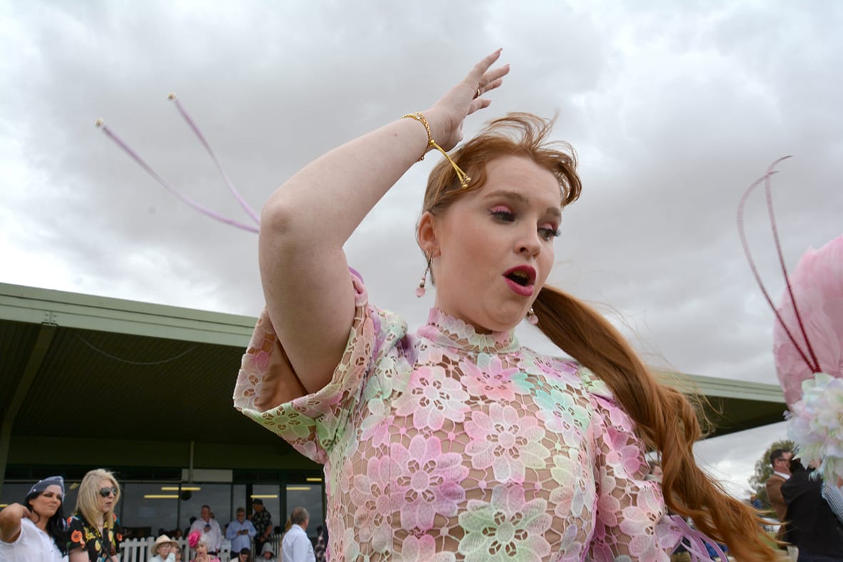 Fashions Fight Windy Weather - Gallopers Not the Only Winners
