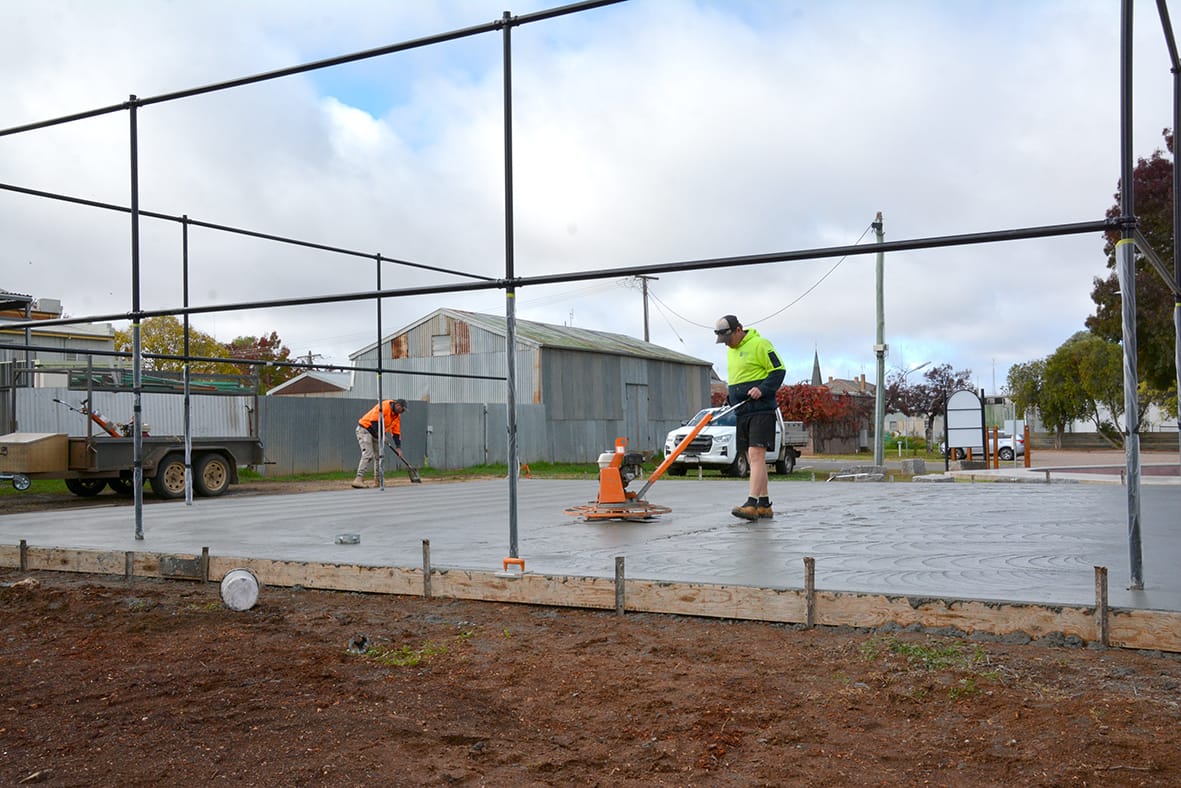 Basketball Half-Court Takes Shape