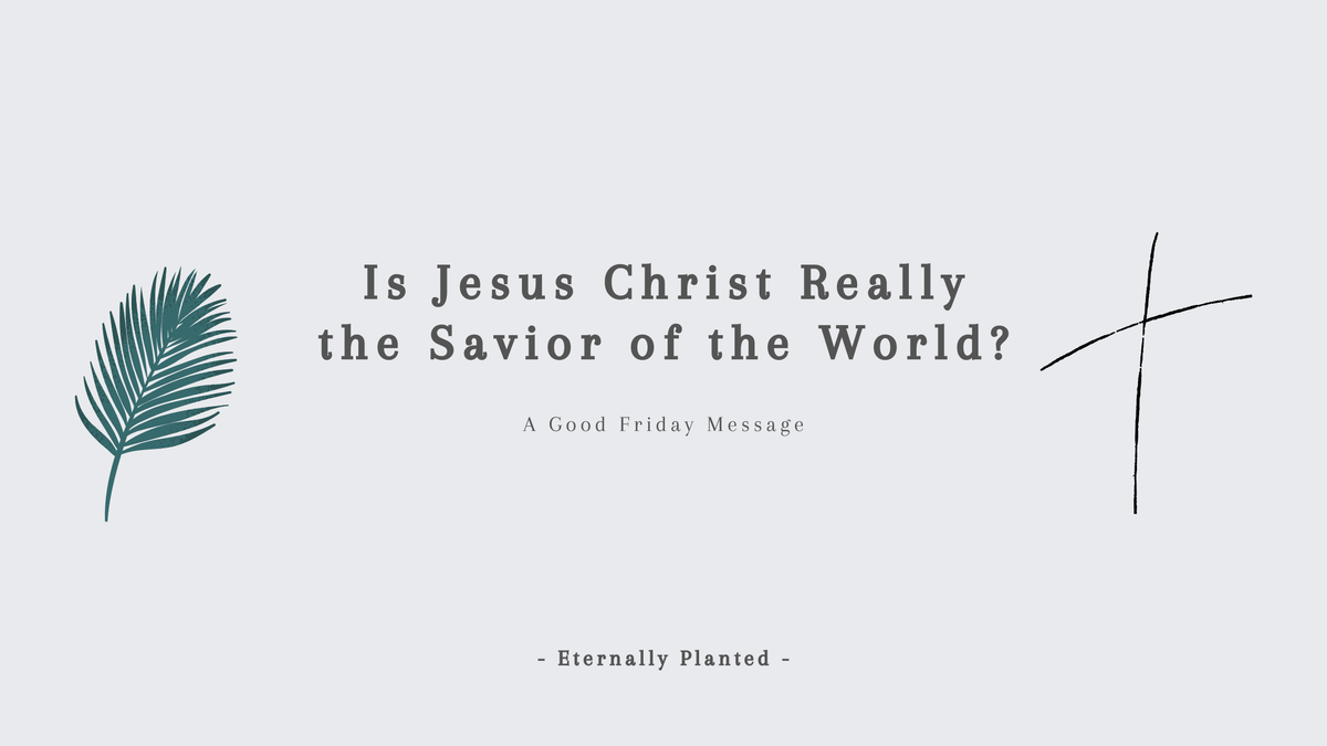 Is Jesus Christ Really the Savior of the World? (Good Friday)