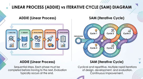 ADDIE vs. SAM: Choosing the Right Approach for Corporate eLearning