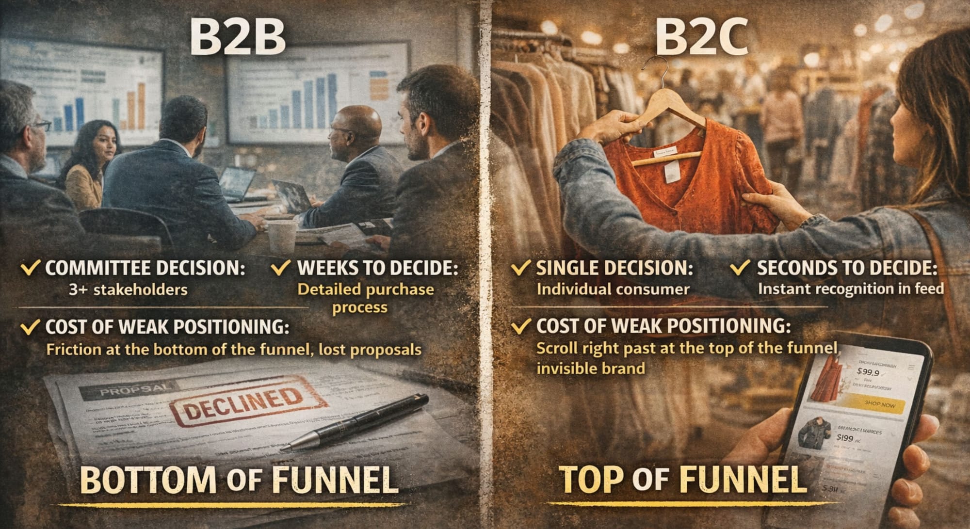 B2B and B2C: Same Logic, Different Stakes
