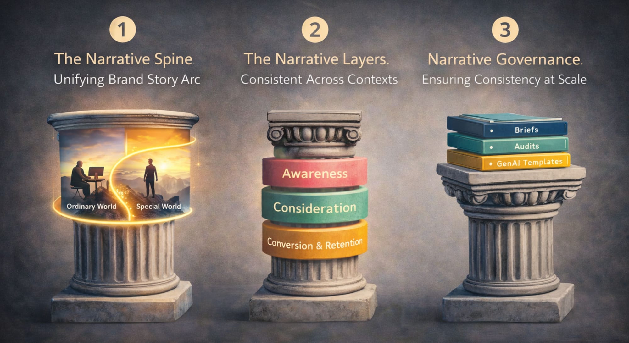 The Three Pillars of Brand Narrative Architecture