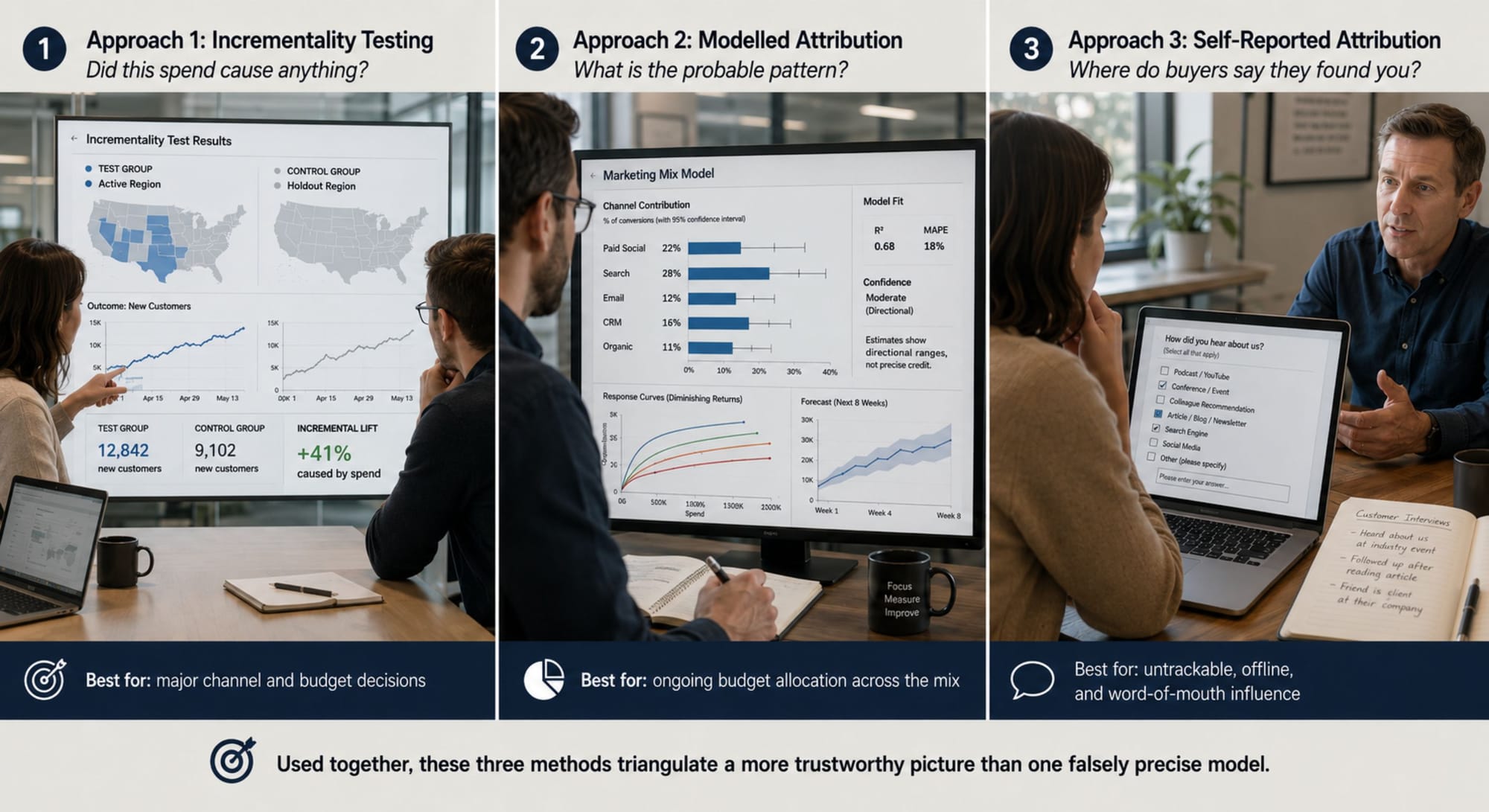 Three Honest Approaches That Work Anyway for Attribution