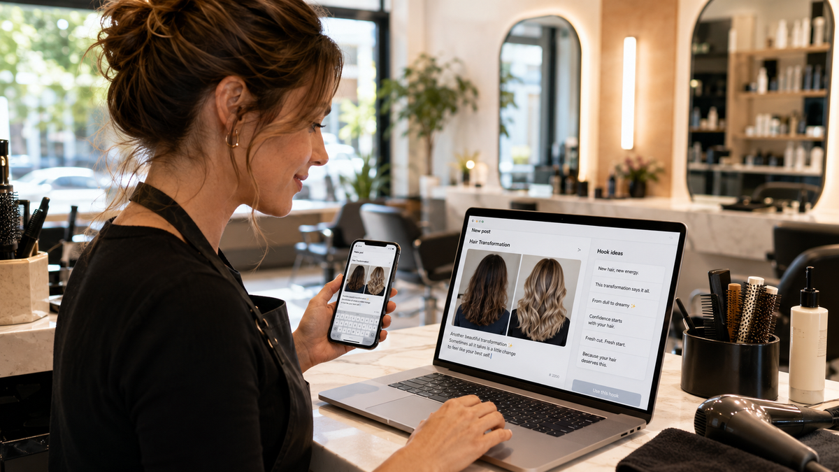 USE CASE: How to Use GenAI to Write Social Media Hooks That Stop the Scroll in a Beauty Salon
