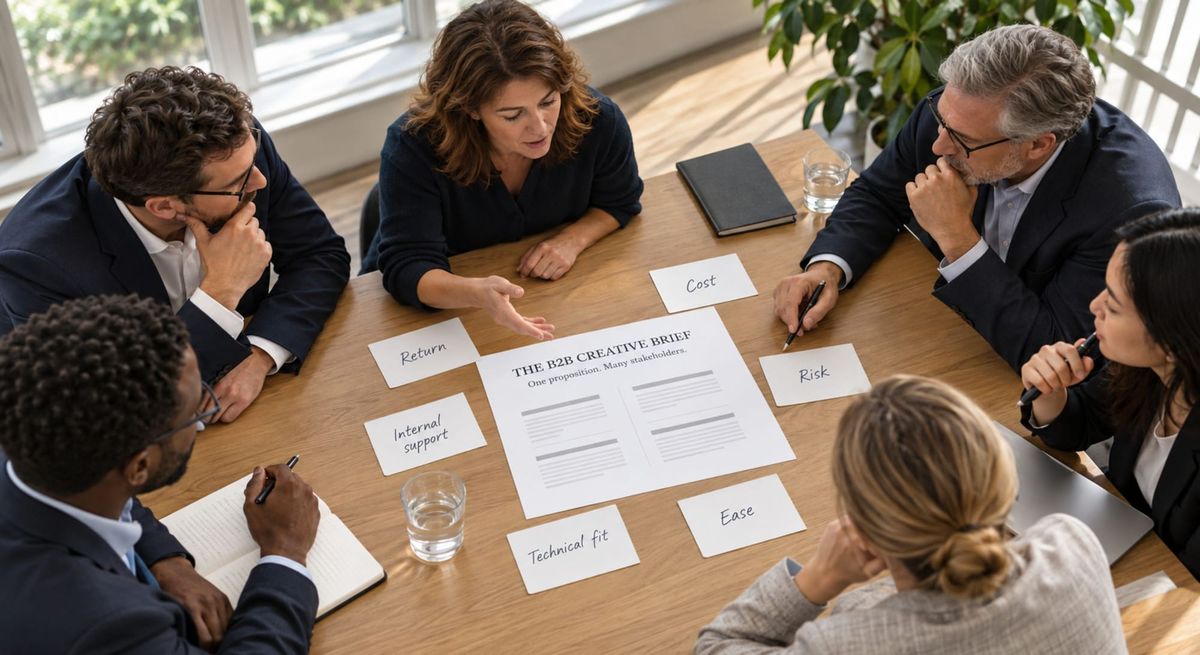 The B2B Creative Brief: Writing for Procurement, Legal, and Six Other Stakeholders Simultaneously