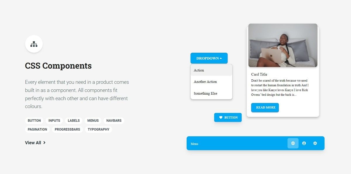 Material Kit React (Open-Source Tailwind Kit) - Card Component