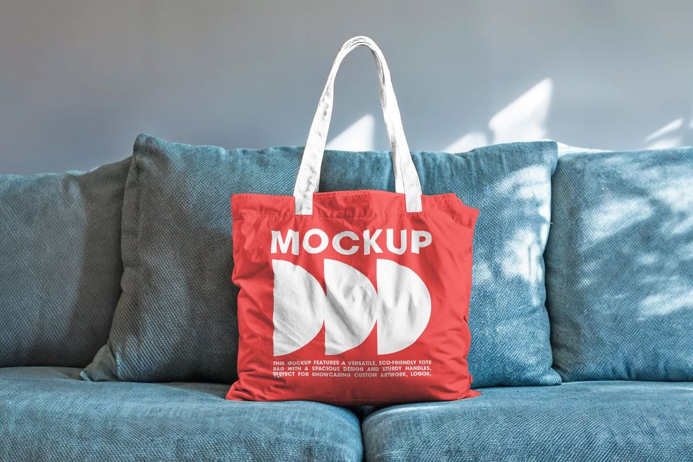 Totebag Mockup On Sofa