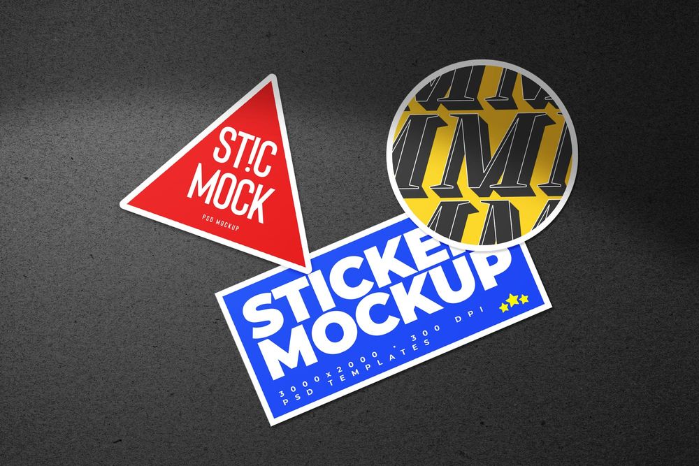 Premium Sticker Pack Mockup