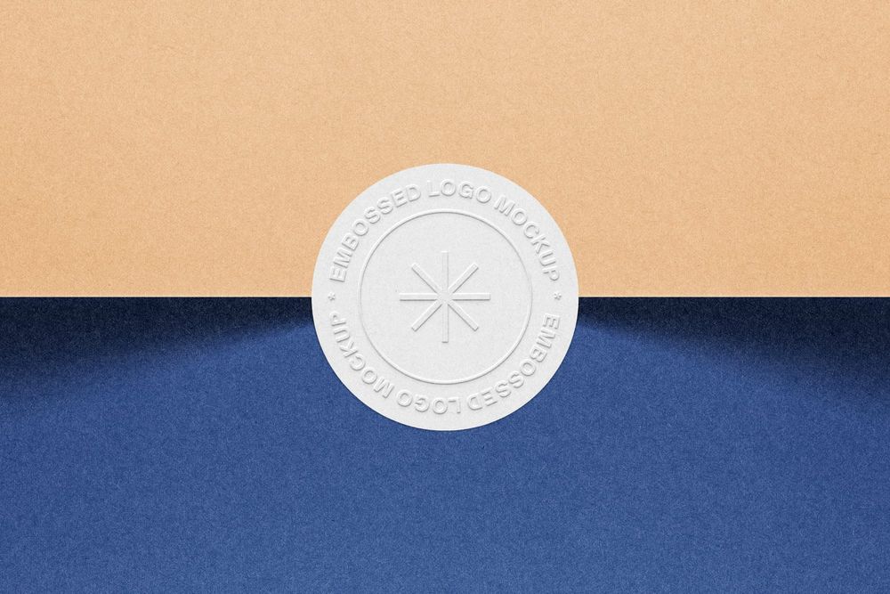 Minimalist Embossed Logo Mockup