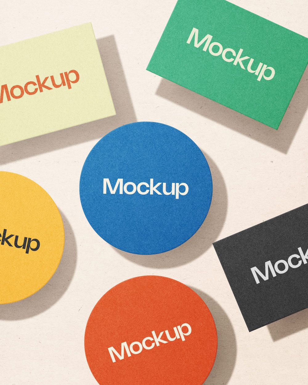 A Pack of Sticker Mockup