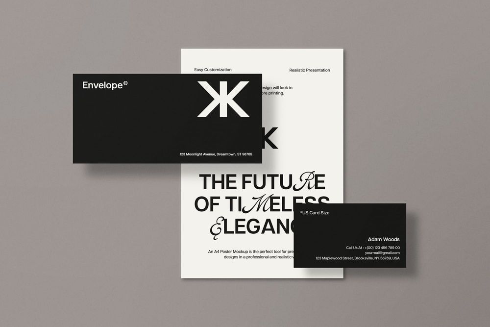 Minimal Stationery Branding Mockup