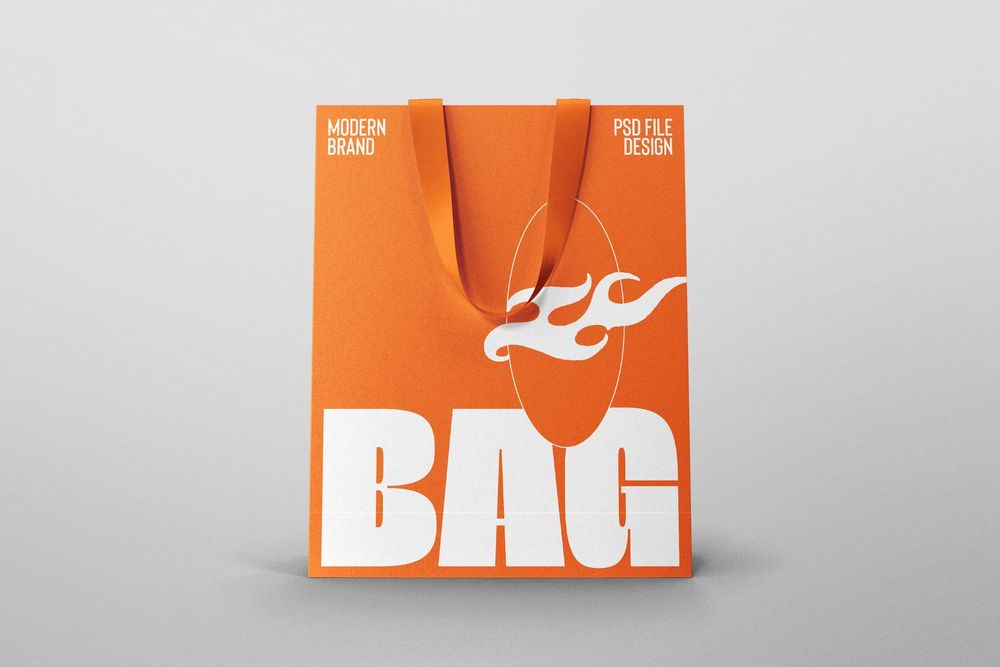 Minimal Paper Bag Mockups